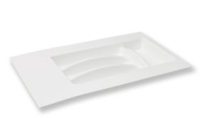 Лоток пластиковый для столовых приборов в модуль 300мм, цвет белый