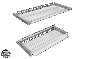 Комплект посудосушителя с рамкой (цвет серебристо-серый) с регулировкой глубины, решетки из нержавеющей стали 700