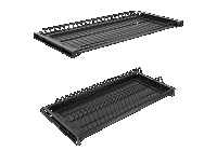 2000187991281 Комплект посудосушителя с рамкой (цвет черный) с регулировкой глубины, решетки металлические с полимерным покрытием (цвет Черный) 700 - фото